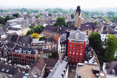 High angle shot of townscape