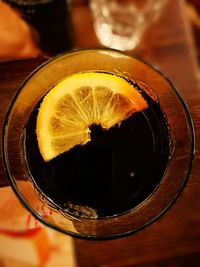 Close-up of drink on table