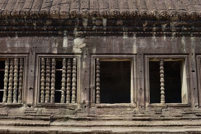 Low angle view of old abandoned building