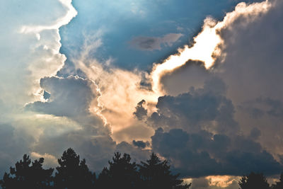Low angle view of cloudy sky