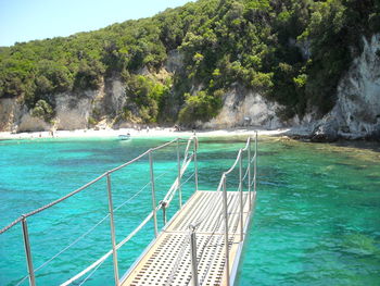 Swimming pool by sea