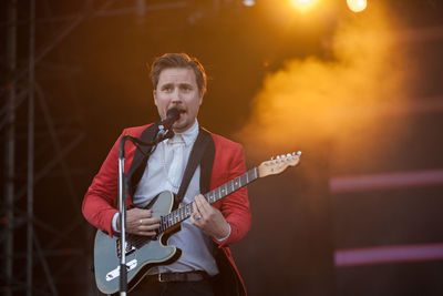 Young man playing guitar