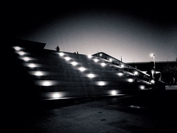 View of illuminated lights at night