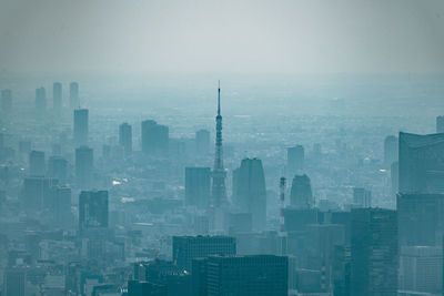 Aerial view of buildings in city