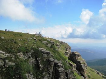 Scenic view of land against sky