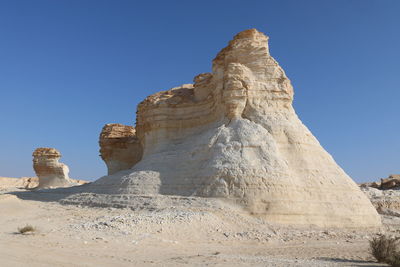 Low angle view of rock formation