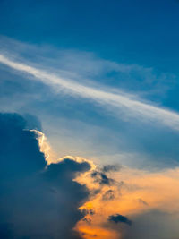 Low angle view of clouds in sky