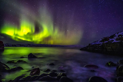 Scenic view of sky at night