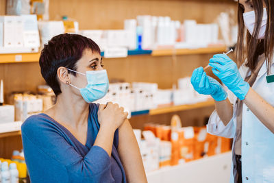 Portrait of woman working