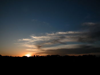 Silhouette of sky at sunset
