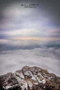 Scenic view of mountain against sky