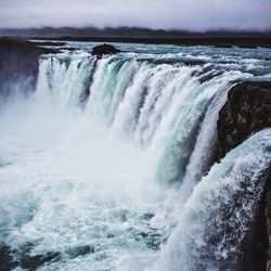 Scenic view of waterfall