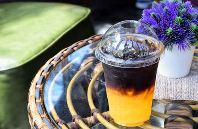 Close-up of drink on table