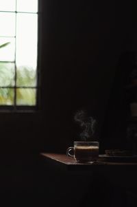 Coffee cup on table