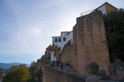 Low angle view of buildings against sky