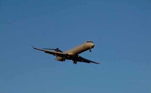 Low angle view of airplane in flight