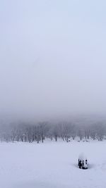 Scenic view of snow covered landscape