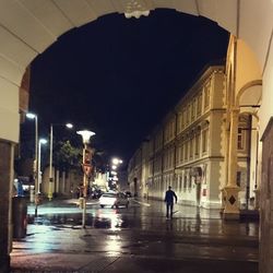 Street lights in city at night