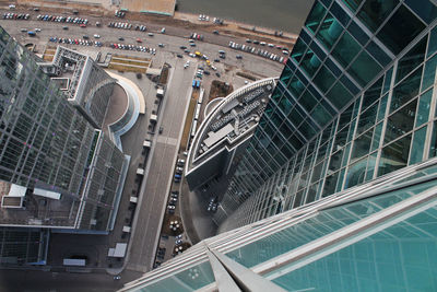 High angle view of bridge in city