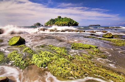 Scenic view of sea against sky