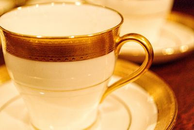 Close-up of coffee on table