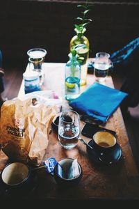 Close-up of food on table