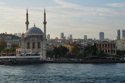 River with city in background