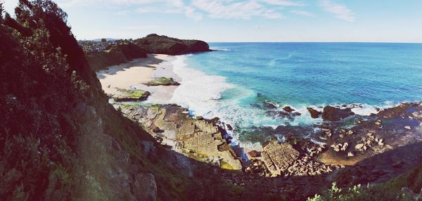 Panoramic view of sea against sky