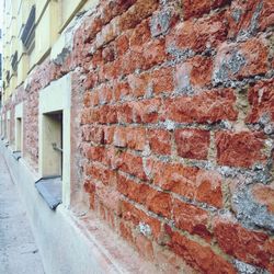 Close-up of brick wall