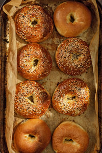 Close-up of donuts