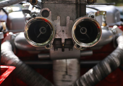 Close-up of car engine