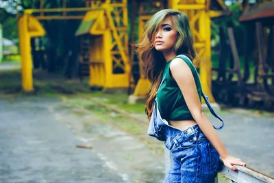 Portrait of young woman