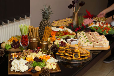 Various food on table