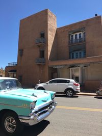 Cars parked on street