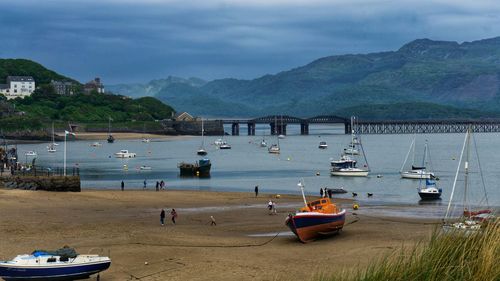 Boats in sea