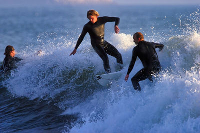 Full length of man enjoying in sea