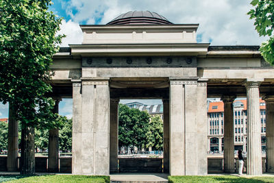Entrance of building against sky