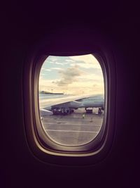 View of airplane window