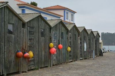 Built structures against the sky