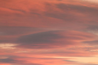 Low angle view of orange sky