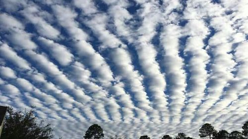 Low angle view of cloudy sky