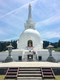 View of temple against blue sky