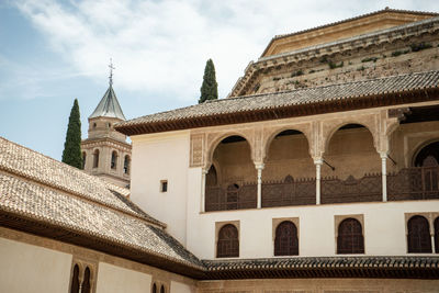 Low angle view of historical building against sky