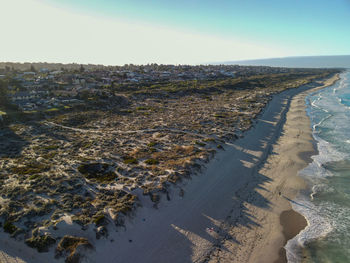 High angle view of beach