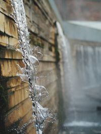 Close-up of water drops on white background