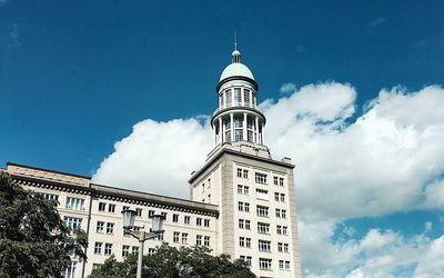 Low angle view of building against sky