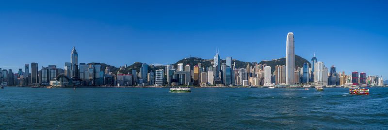 Victoria harbor view at morning, hong kong