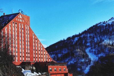 Built structure against clear blue sky