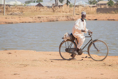 Riding bicycle in the north