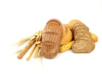 Close-up of wheat against white background